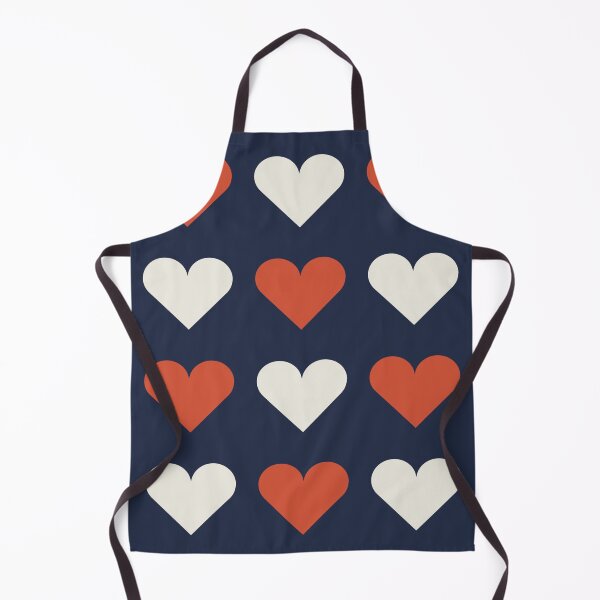 Item preview,  Large TENNIS COURT CLAY, CREAM & NAVY BLUE LOVE HEARTS designed and sold by RachelMacht.