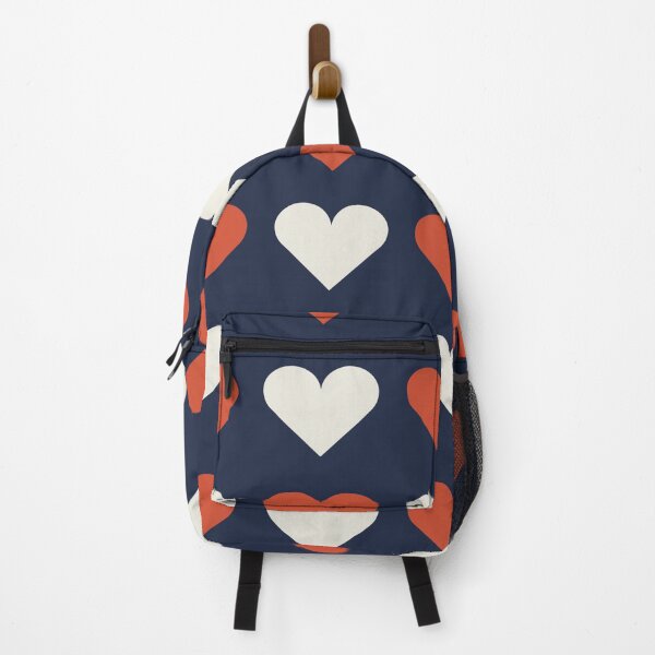 Item preview,  Large TENNIS COURT CLAY, CREAM & NAVY BLUE LOVE HEARTS designed and sold by RachelMacht.