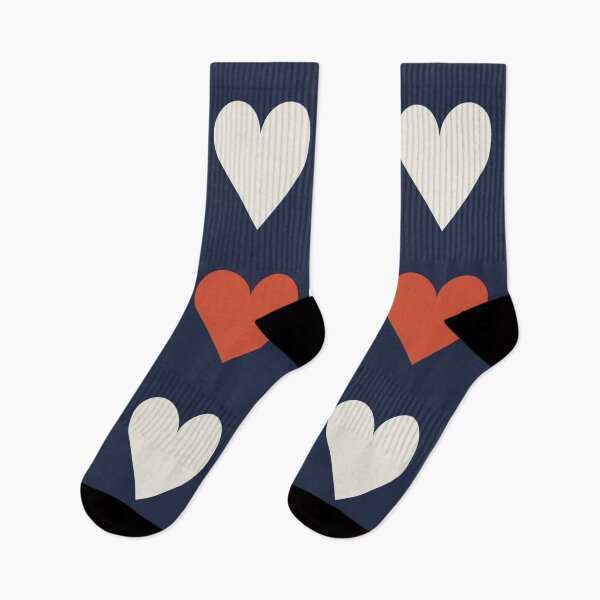 Item preview,  Large TENNIS COURT CLAY, CREAM & NAVY BLUE LOVE HEARTS designed and sold by RachelMacht.