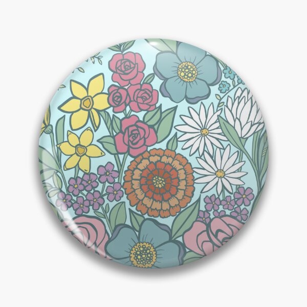 Item preview, Dusky Blues and Greens Floral illustration designed and sold by studiomannikko.