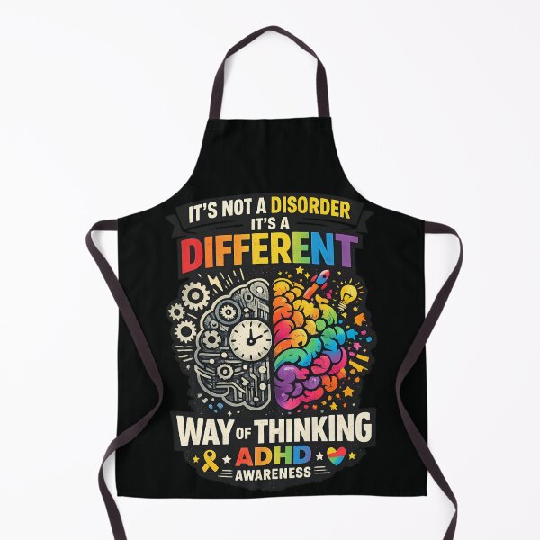 Item preview, ADHD Awareness Different Way of Thinking - Neurodiversity Rainbow Brain designed and sold by SidTastic .