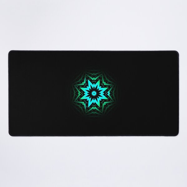 Item preview, Luminous Green Star Mandala designed and sold by IntelliMindDesigns.
