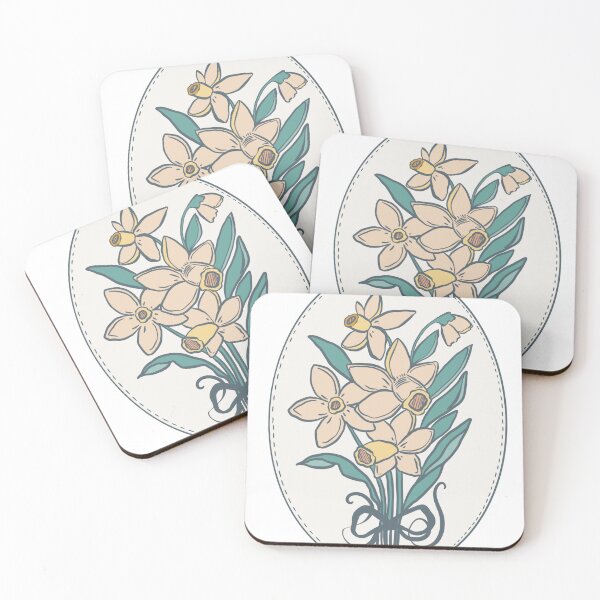 Item preview, Hand Drawn Daffodils Vintage Inspired designed and sold by studiomannikko.