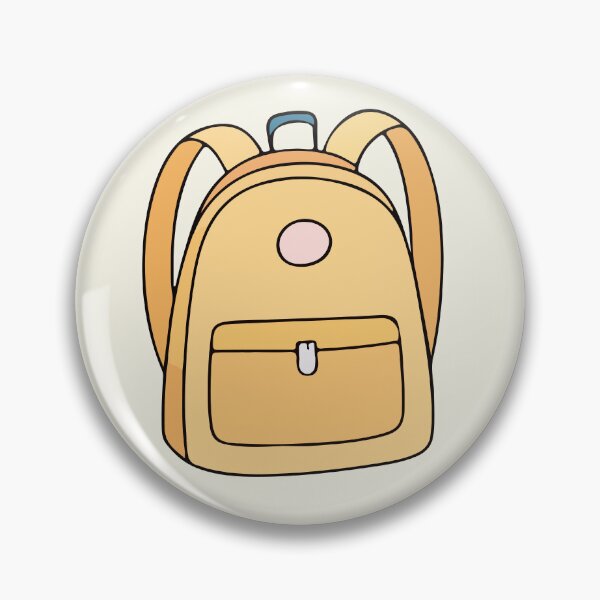 Artikelvorschau, Pastellgelber Cartoon-Rucksack – Niedliche Schultaschenillustration entworfen und verkauft von EmeraldeaArt.