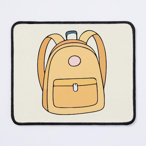 Item preview, Pastel Yellow Cartoon Backpack – Cute School Bag Illustration designed and sold by EmeraldeaArt.