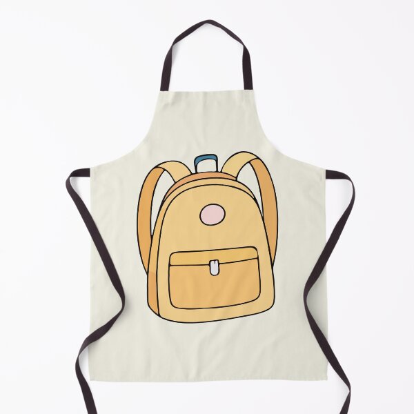 Item preview, Pastel Yellow Cartoon Backpack – Cute School Bag Illustration designed and sold by EmeraldeaArt.