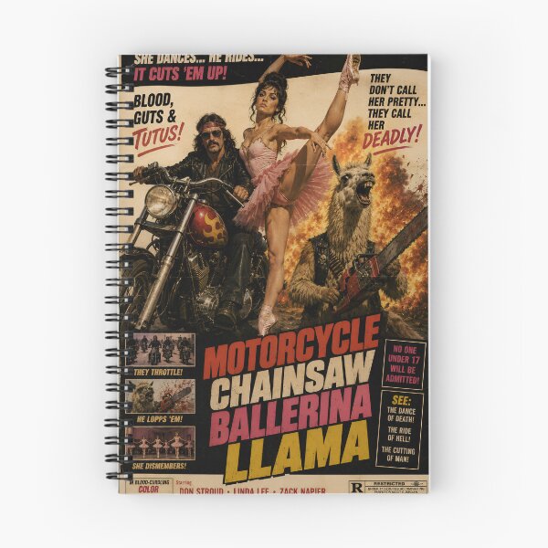 Artikelvorschau, Motorrad Kettensäge Ballerina Lama entworfen und verkauft von Hyper-fantasia.