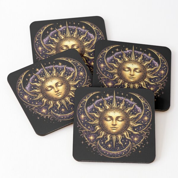 Item preview, Celestial Whimsigoth Sun & Moon designed and sold by krish-prints.