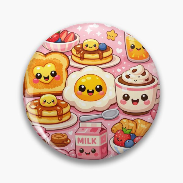 Item preview, Kawaii Breakfast – Cute Food Pattern designed and sold by Aramdesing.