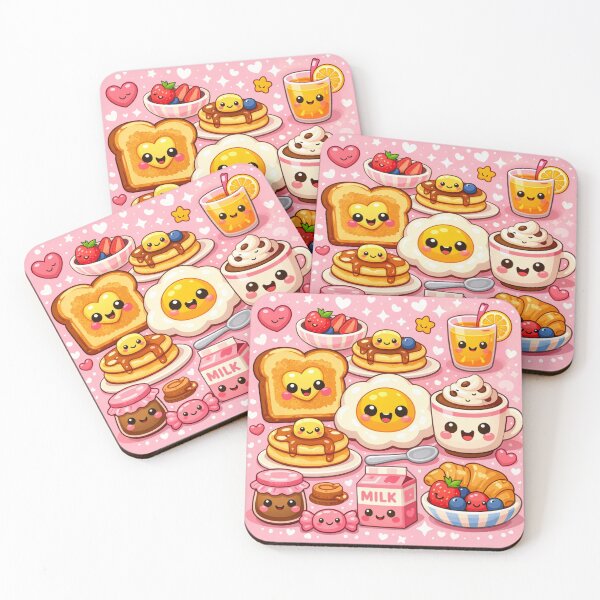Item preview, Kawaii Breakfast – Cute Food Pattern designed and sold by Aramdesing.