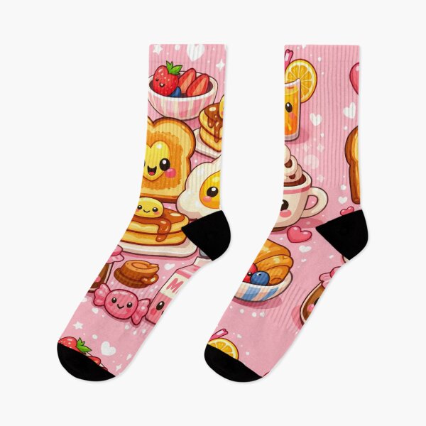 Item preview, Kawaii Breakfast – Cute Food Pattern designed and sold by Aramdesing.