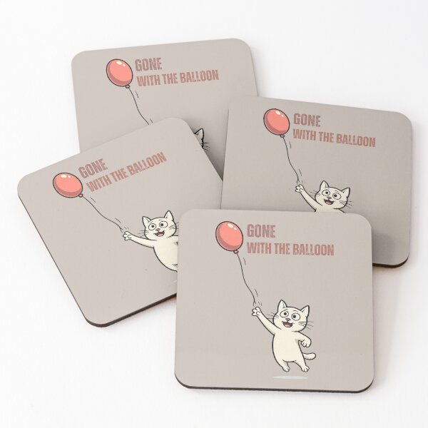 Item preview, Gone With The Balloon Funny Cat Meme Minimalist T-Shirt designed and sold by HOUSE OF TIST.