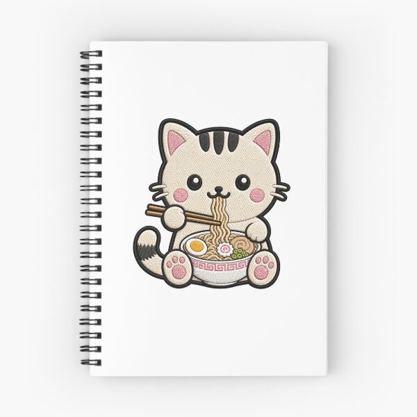 Item preview, Kawaii Cat Eating Ramen designed and sold by IYI.