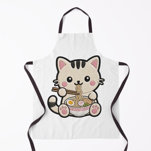 Item preview, Kawaii Cat Eating Ramen designed and sold by IYI.