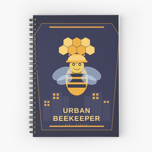 Item preview, Urban Beekeeper – City Beekeeper Gift Sticker & Tee | Honeycomb Bee Helmet Design designed and sold by CraftedShip1.