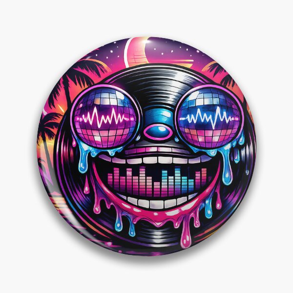 Item preview, Acid Trip Electric Wave Retro Vinyl designed and sold by  ZenRave Designs.