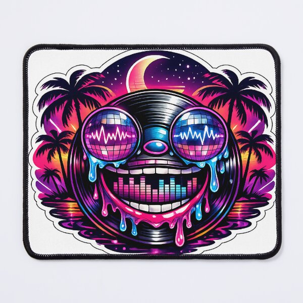 Item preview, Acid Trip Electric Wave Retro Vinyl designed and sold by  ZenRave Designs.