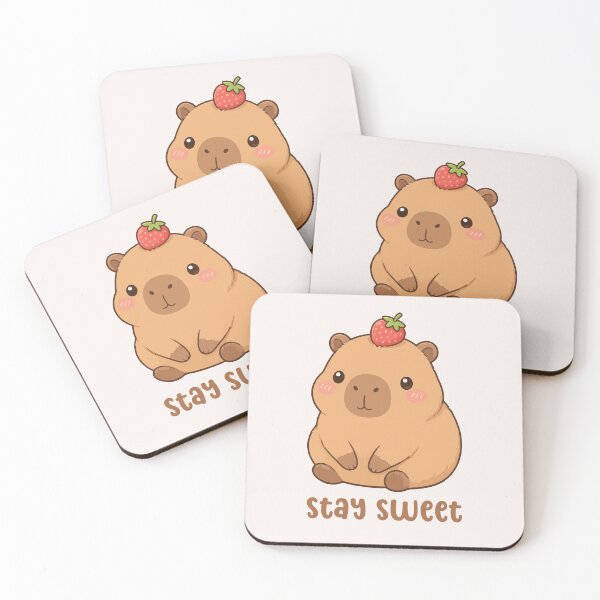 Item preview, Stay Sweet Capybara | Cute Strawberry Capybara Kawaii & Cute Animal Aesthetic designed and sold by stylishdzign.