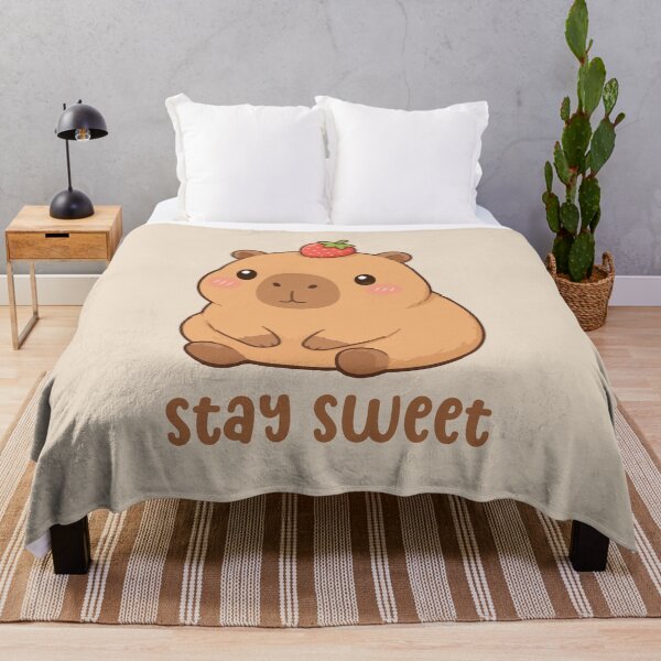 Item preview, Stay Sweet Capybara | Cute Strawberry Capybara Kawaii & Cute Animal Aesthetic designed and sold by stylishdzign.