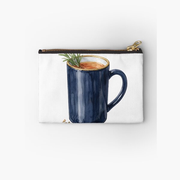 Item preview, Elegant Watercolor Navy Blue Mug with Rosemary Herb designed and sold by LuminaArtRO.