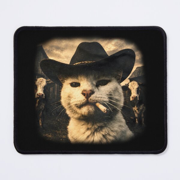 Item preview, Funny Cowboy Cat designed and sold by bmcreationsCo.