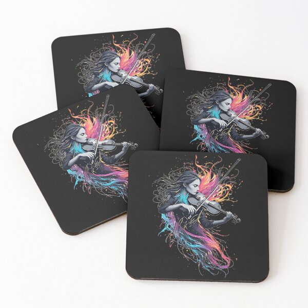Item preview, Passionate Female Violinist Abstract Design designed and sold by UrbanPrts.