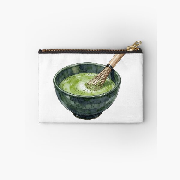 Item preview, Traditional Watercolor Matcha Green Tea Bowl & Bamboo Whisk designed and sold by LuminaArtRO.