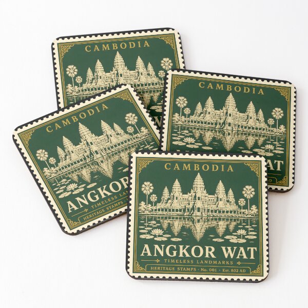 Item preview, Angkor Wat Poster — Cambodia Temple Travel Print — Ancient Ruins Gift for History Lover — Vintage Wall Art designed and sold by Martin's_Design.