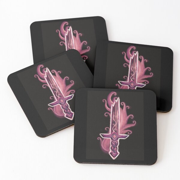 Item preview, Black and Pink Dark Fantasy Broken Sword designed and sold by Paintedsunsxt Designs.