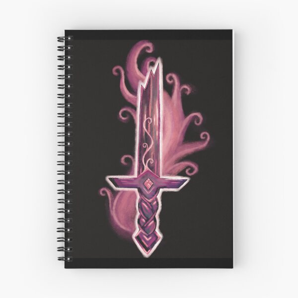 Item preview, Black and Pink Dark Fantasy Broken Sword designed and sold by Paintedsunsxt Designs.