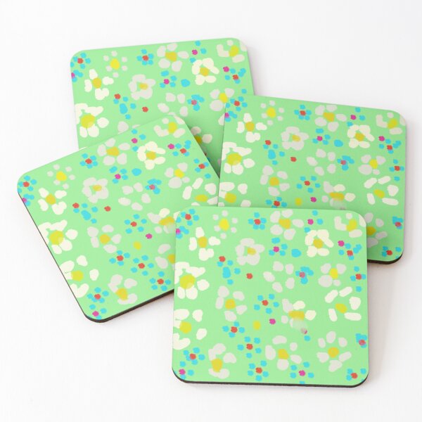 Item preview, Naive Seamless Floral Pattern on Mint Green designed and sold by BalkanBloom.