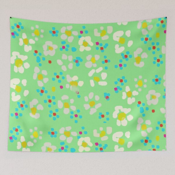 Item preview, Naive Seamless Floral Pattern on Mint Green designed and sold by BalkanBloom.