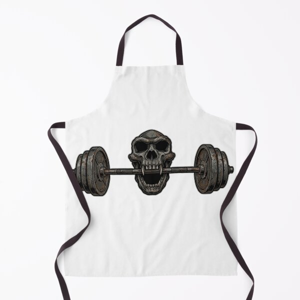 Item preview, Gym Skull Biting Barbell Fitness Art designed and sold by JeevanStickers.