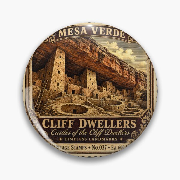 Item preview, Mesa Verde Poster — Colorado USA Travel Print — Native American Cliff Dwelling Gift for History Lover — Vintage Wall Art designed and sold by Martin's_Design.