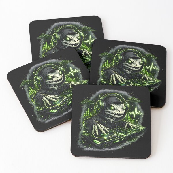 Item preview, Neon Skeleton DJ Frog Streetwear Aesthetic Design designed and sold by Akter-sikder.
