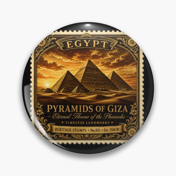 Item preview, Pyramids of Giza Poster — Egypt Travel Art Print — Pharaoh Gift for History Lover — Vintage Wall Decor designed and sold by Martin's_Design.