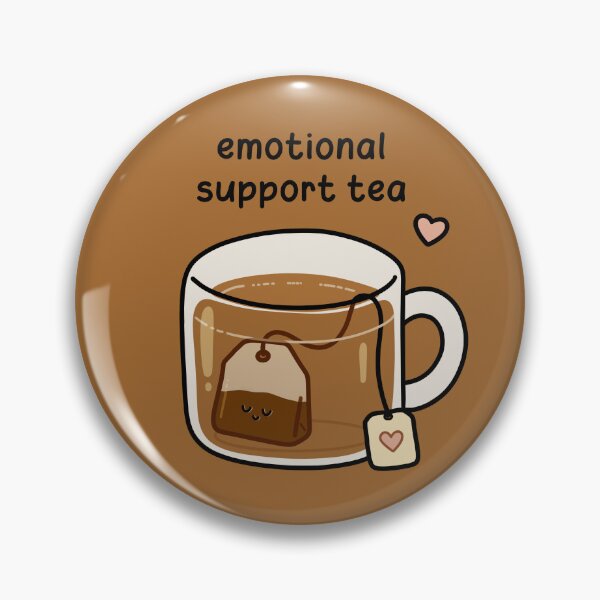 Item preview, Emotional Support Tea Sticker | Cute Cozy Mood Design designed and sold by TinyMoodRoom.