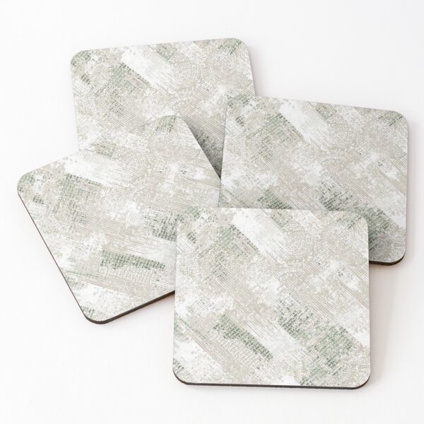 Item preview, Beige, White and Green Textured Print designed and sold by ZedColors.
