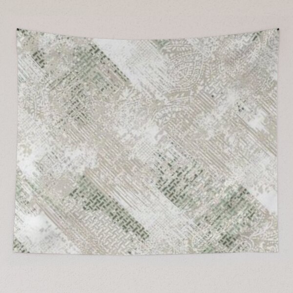 Item preview, Beige, White and Green Textured Print designed and sold by ZedColors.