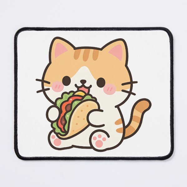 Item preview, Cat eating taco designed and sold by Kimicute.