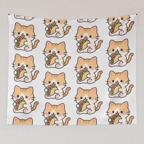 Item preview, Cat eating taco designed and sold by Kimicute.