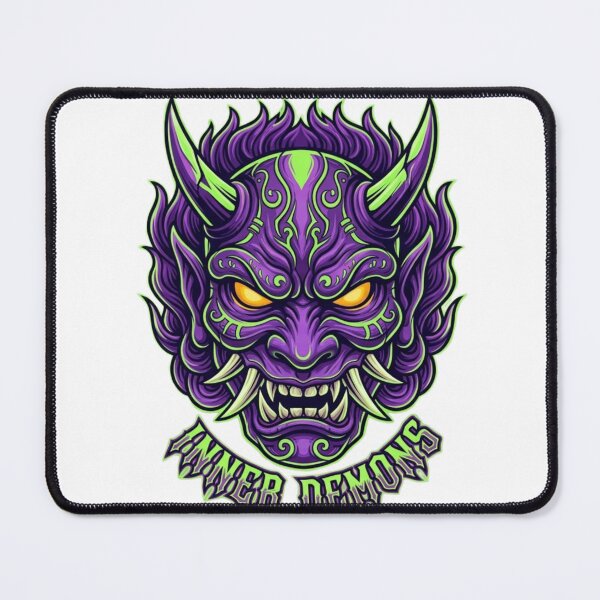 Item preview, Japanese Purple Oni Mask Inner Demons Art designed and sold by JeevanStickers.