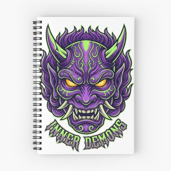 Item preview, Japanese Purple Oni Mask Inner Demons Art designed and sold by JeevanStickers.