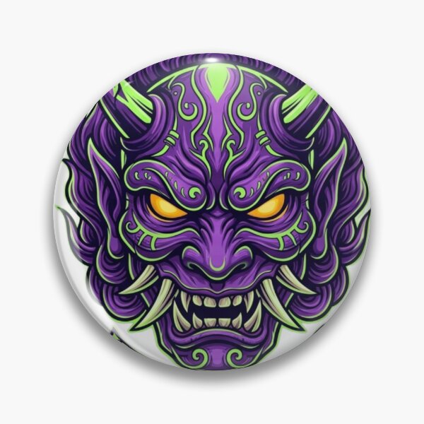 Item preview, Japanese Purple Oni Mask Inner Demons Art designed and sold by JeevanStickers.