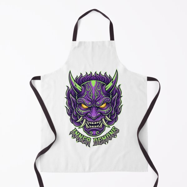 Item preview, Japanese Purple Oni Mask Inner Demons Art designed and sold by JeevanStickers.