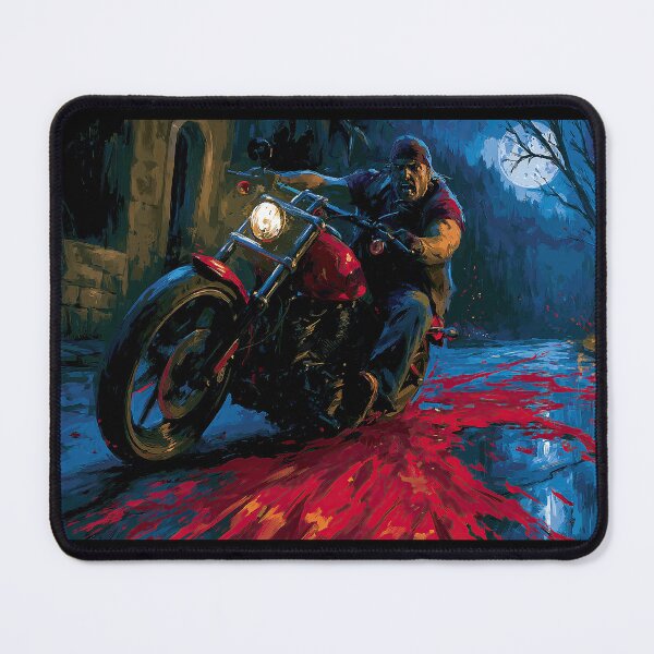 Item preview, Biker Riding Through Blood Red Water designed and sold by Piotrek0001.