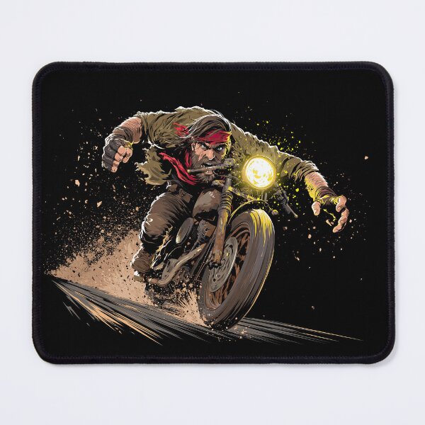 Item preview, Biker Silhouette with Bright Headlight in Dark designed and sold by Piotrek0001.