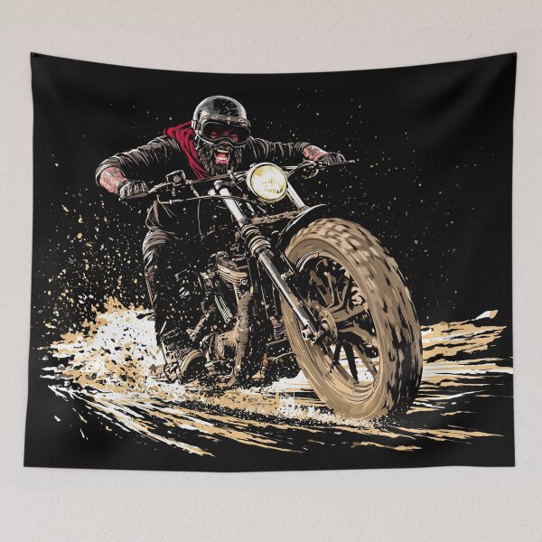 Item preview, Black and White Biker Speeding in Night designed and sold by Piotrek0001.