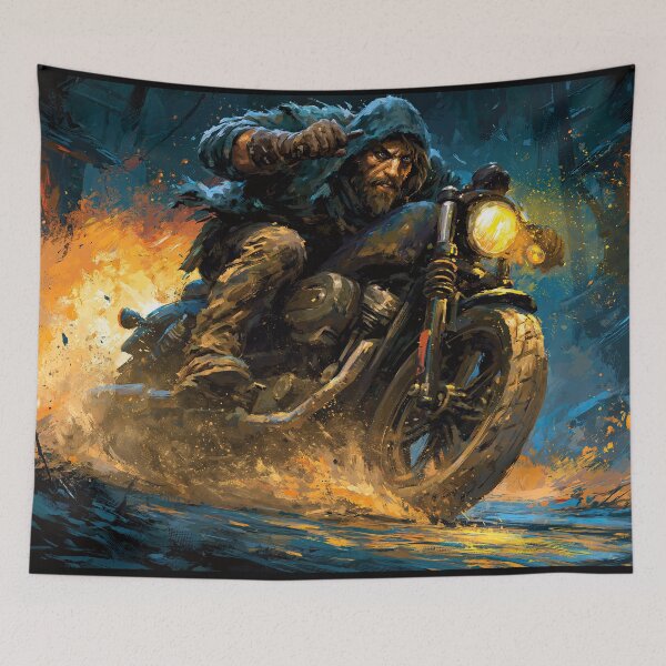 Item preview, Biker Riding Through Heavy Mud and Rain designed and sold by Piotrek0001.