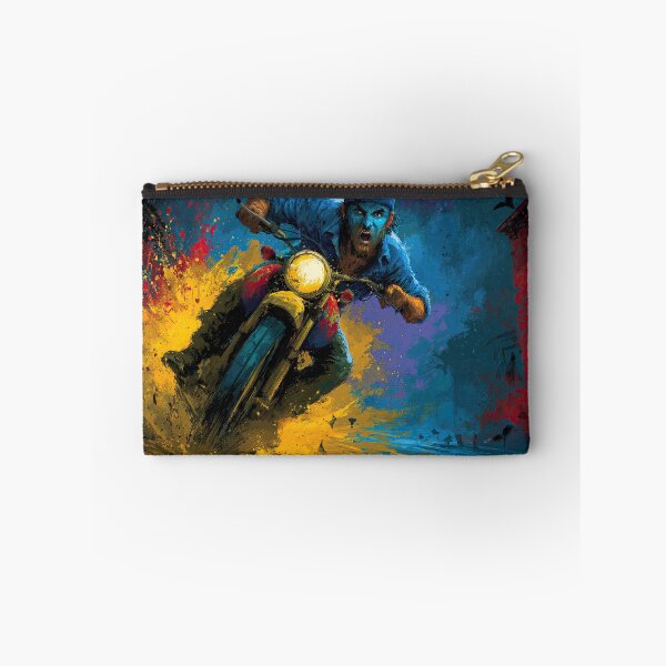 Item preview, Biker Leaning Hard into Corner at Night designed and sold by Piotrek0001.